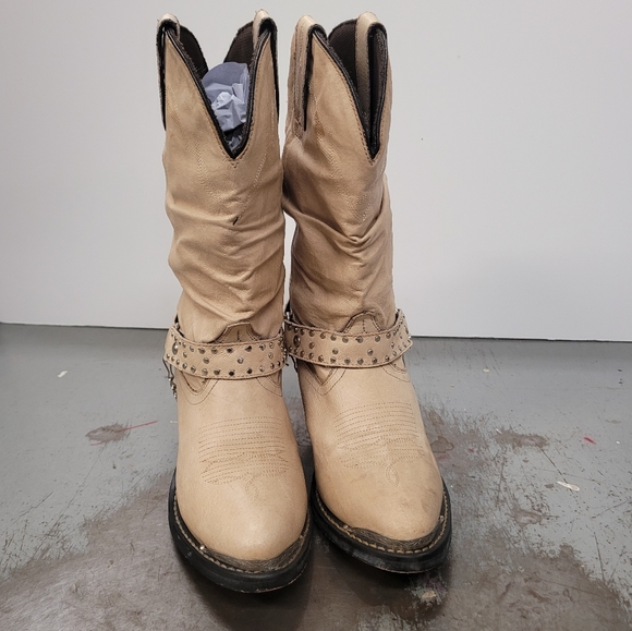 CLEARANCE SHYANNE BOOTS WOMEN'S SZ 7 WESTERN COWGIRL BEIGE - Picture 5 of 9